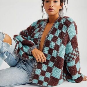 Free People | Aldrin Checkered Cardigan | XS/S